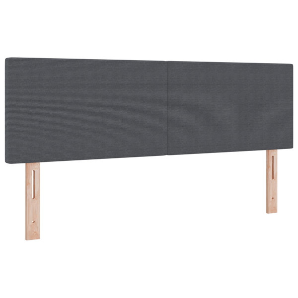 Tăblie de pat cu LED, model simplu, gri închis, 72 cm, raiat