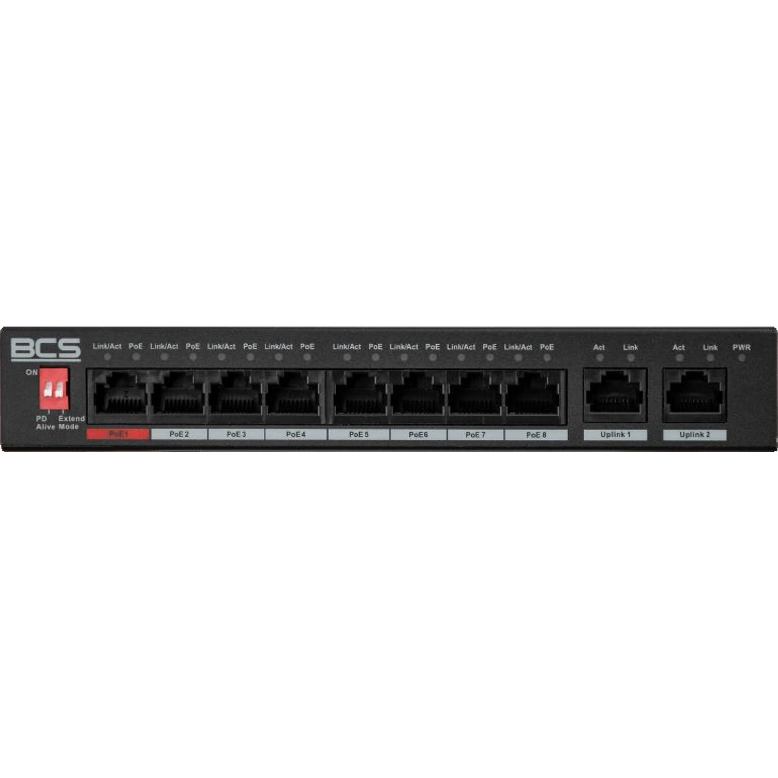 BCS BCS-L-SP0802G(2) 8-Portos PoE Switch exPoE Technológiával 100Mbps (49219)