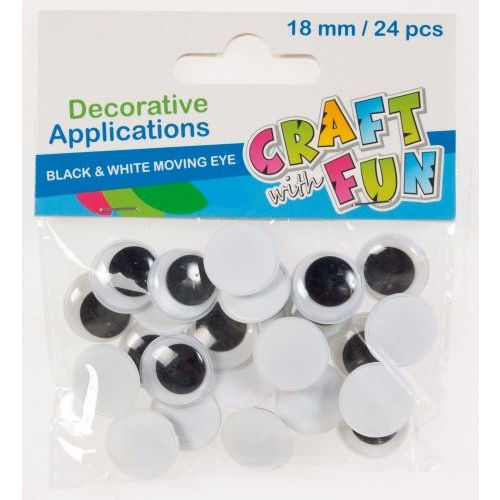 Craft with Fun Ozdoba oczy 18mm 24szt. (290507)