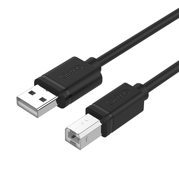 Unitek Y-C4001GBK USB-A 2.0 - USB-B Adapterkábel 2.0m Fekete (Y-C4001GBK)