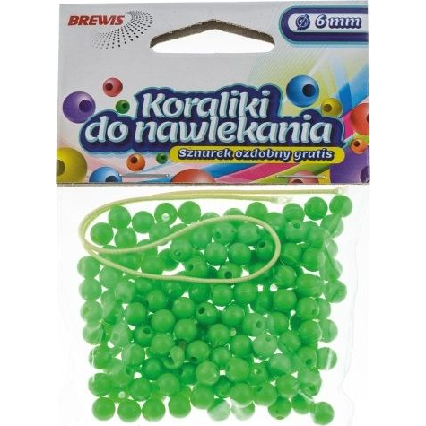 BREWIS Koraliki do nawlekania BREWIS 6mm K6-8 zielony Brewis