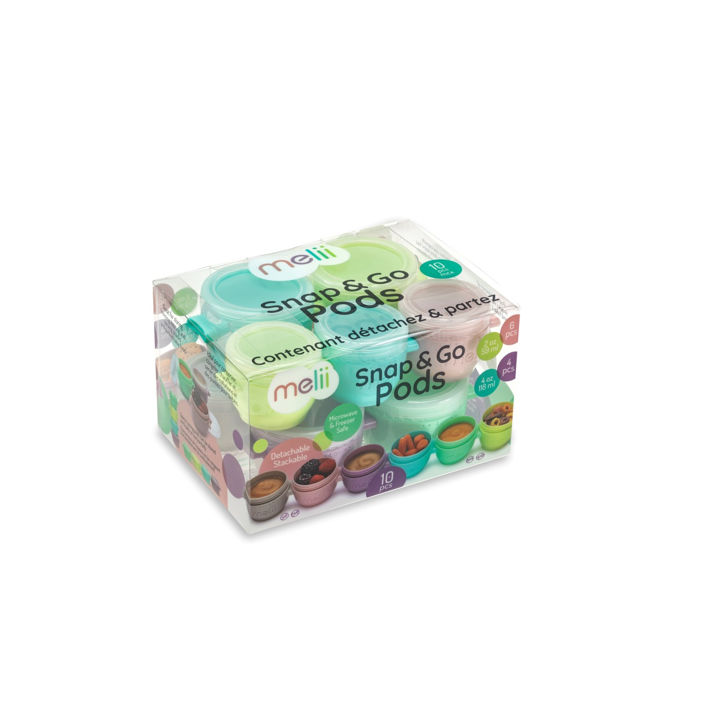 Melii Snap&Go ételtároló készlet, 10 db (ML11090)