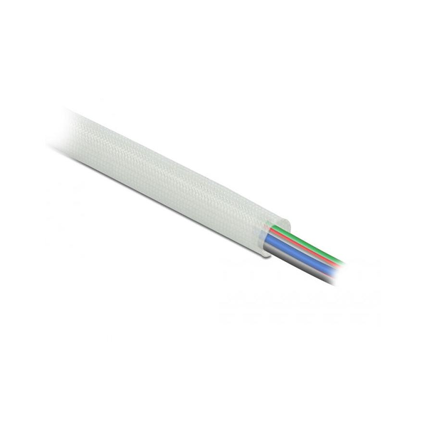DELOCK Schutzschlauch Glasfasergeflecht 5mx10mm weiß
