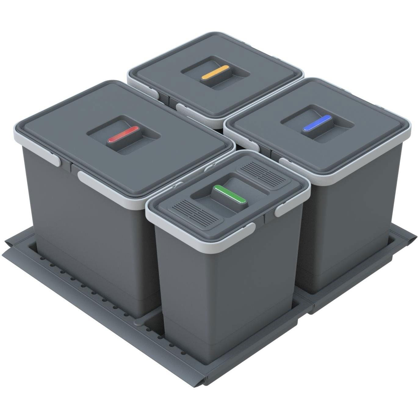 Elletipi METROPOLIS Beépíthető szemetes - kihúzható, 15+10+10+6 L, PTC28 06050 2F (PTC28 06050 2F C97 PPV)