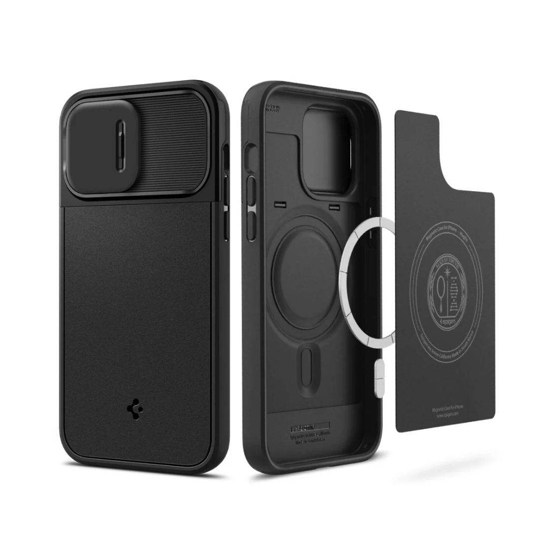 Spigen Optik Armor Apple iPhone 14 Pro Tok - Fekete (ACS04993)