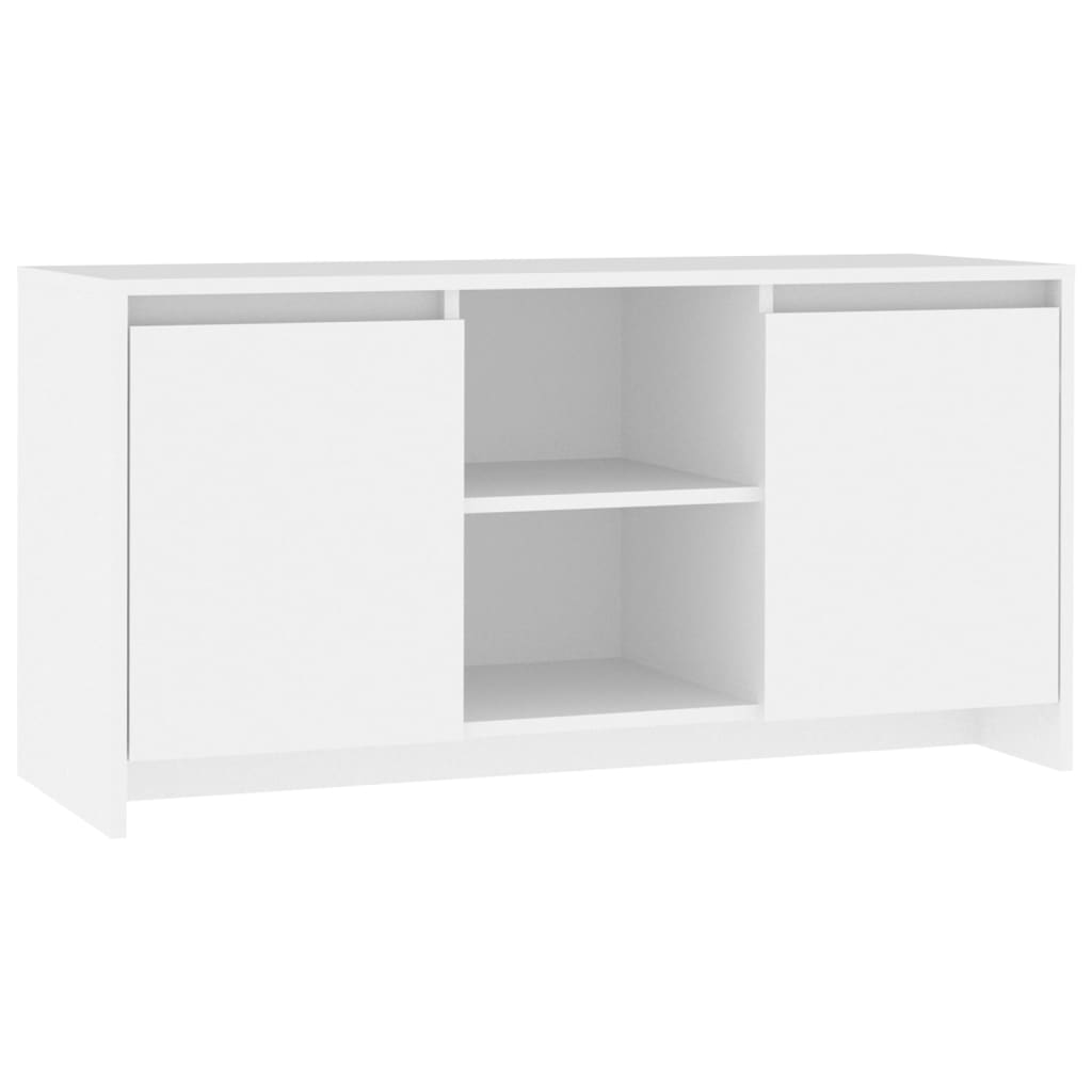 fehér forgácslap TV-szekrény 102 x 37,5 x 52,5 cm (809791)