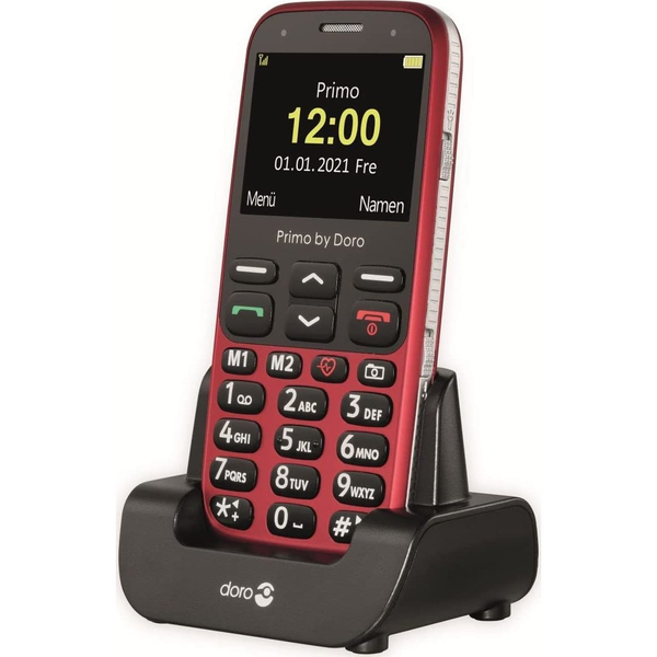 Doro Primo 368 piros mobiltelefonnal nagy gombokkal