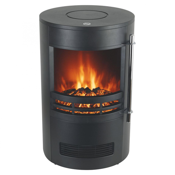 Semineu electric Home FKK 14, 1800 W, 2 trepte de putere, termostat mecanic, negru