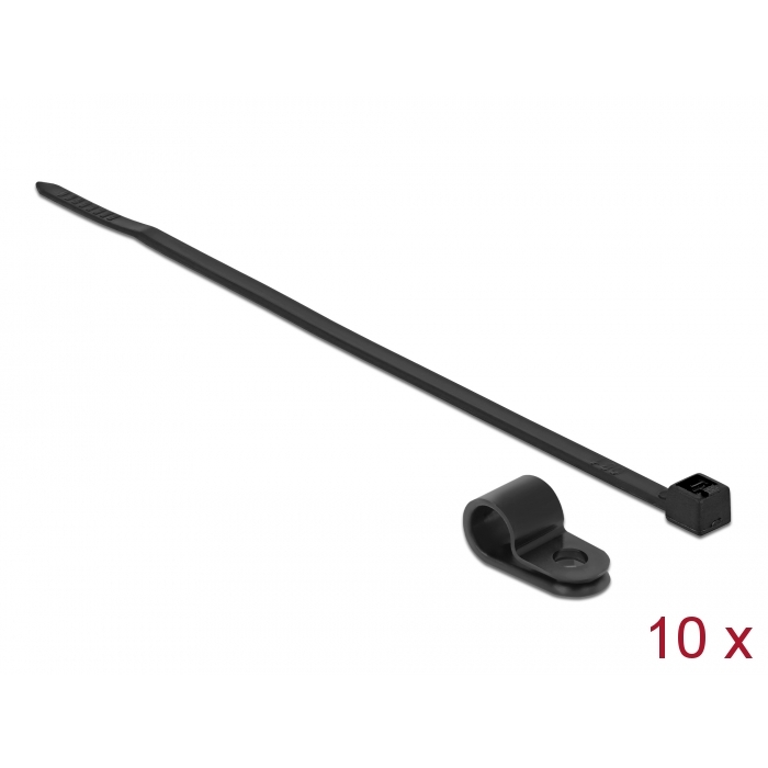 Delock Fekete színű, összekapcsoló pánt készlet 7,9 mm H 250 x Sz 3,6 mm kábelekkel (18866) (18866)