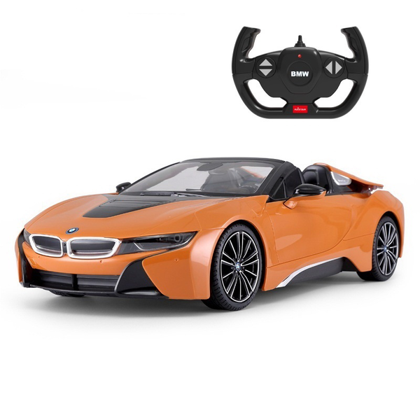 REMOTE CONTROL CAR BMW I8 ORANGE SCALE 1 TO 12