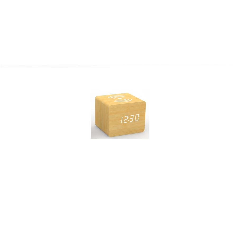 TOO DC-320LBN-Qi digitális óra vezeték nélküli töltővel világosbarna (DC-320LBN-QI)