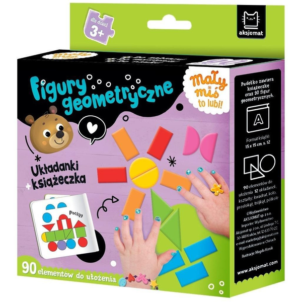 Mały miś to lubi! Figury geometryczne. Układanki..