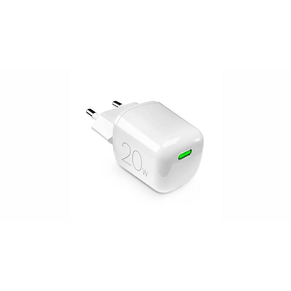 SBS Puro GaN USB-C Hálózati töltő - Fehér (20W) (PUFCMTCUSBC20WGWHI)