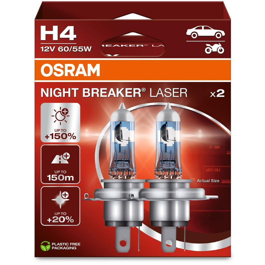 OSRAM H4 Night Breaker Laser Next Generation +150%, 2 db (64193NL-2HB)