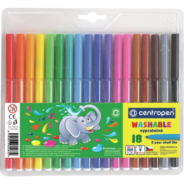 CENTROPEN 7790 TP - mosható, 18db (8595013604632)