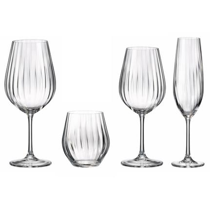 Bohemia Royal Crystal SARAH WATERFALL Boros- és vizespohár készlet (8595135533643)