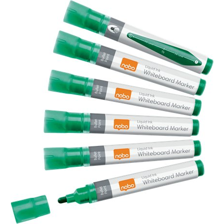 Nobo Liquid Ink Boardmarker 3mm Rundspitze evidenziatore 10 pz Tipo di punta Verde