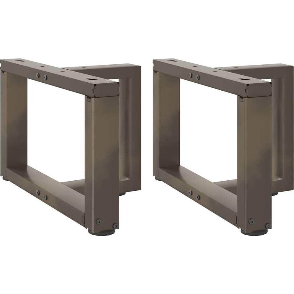 2 db természetes acél T-alakú kávéasztal lábak 50x25x(30-31) cm (4013011)