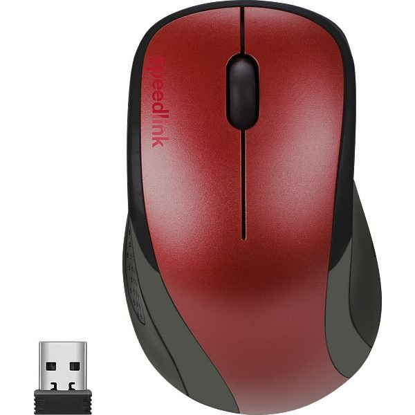 Speedlink KAPPA vezeték nélküli optikai egér 1600 DPI piros-fekete (SL-630011-RD)