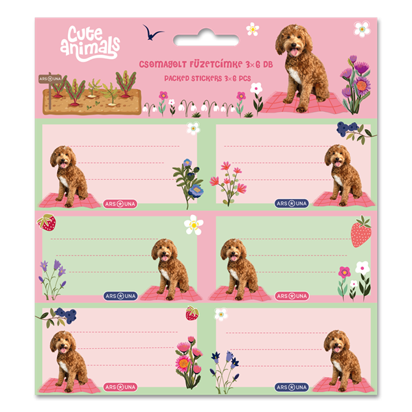 Ars Una Cute Animals Doggie 25 (5458) 3x6 db füzetcímke (53834584)