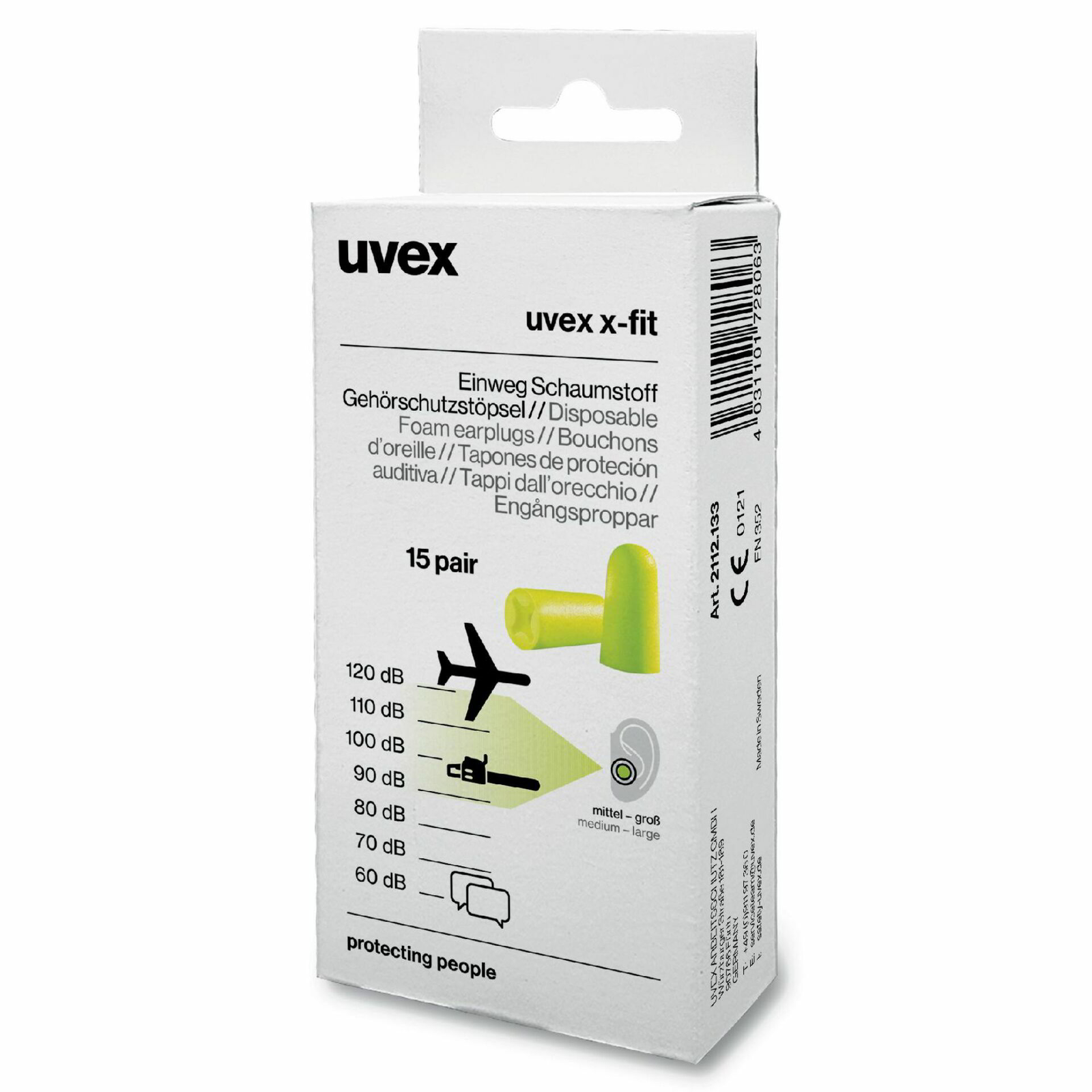 Uvex X-fit Minibox Munkavédelmi Füldugó - 15 Pár (2112133)