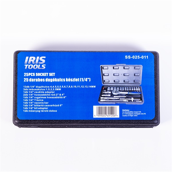 IRIS TOOLS SS-025-011 25 darabos dugókulcs készlet (1/4") (SS-025-011)