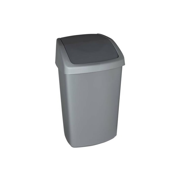 Curver Swing top 50 iteres Billenős műanyag szemetes - Ezüst/grafit