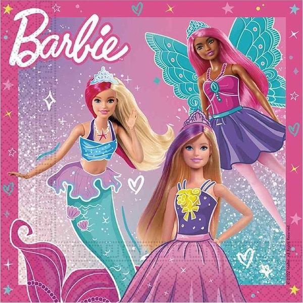 Barbie Fantasy Szalvéta - 20 db, 33x33 cm, FSC