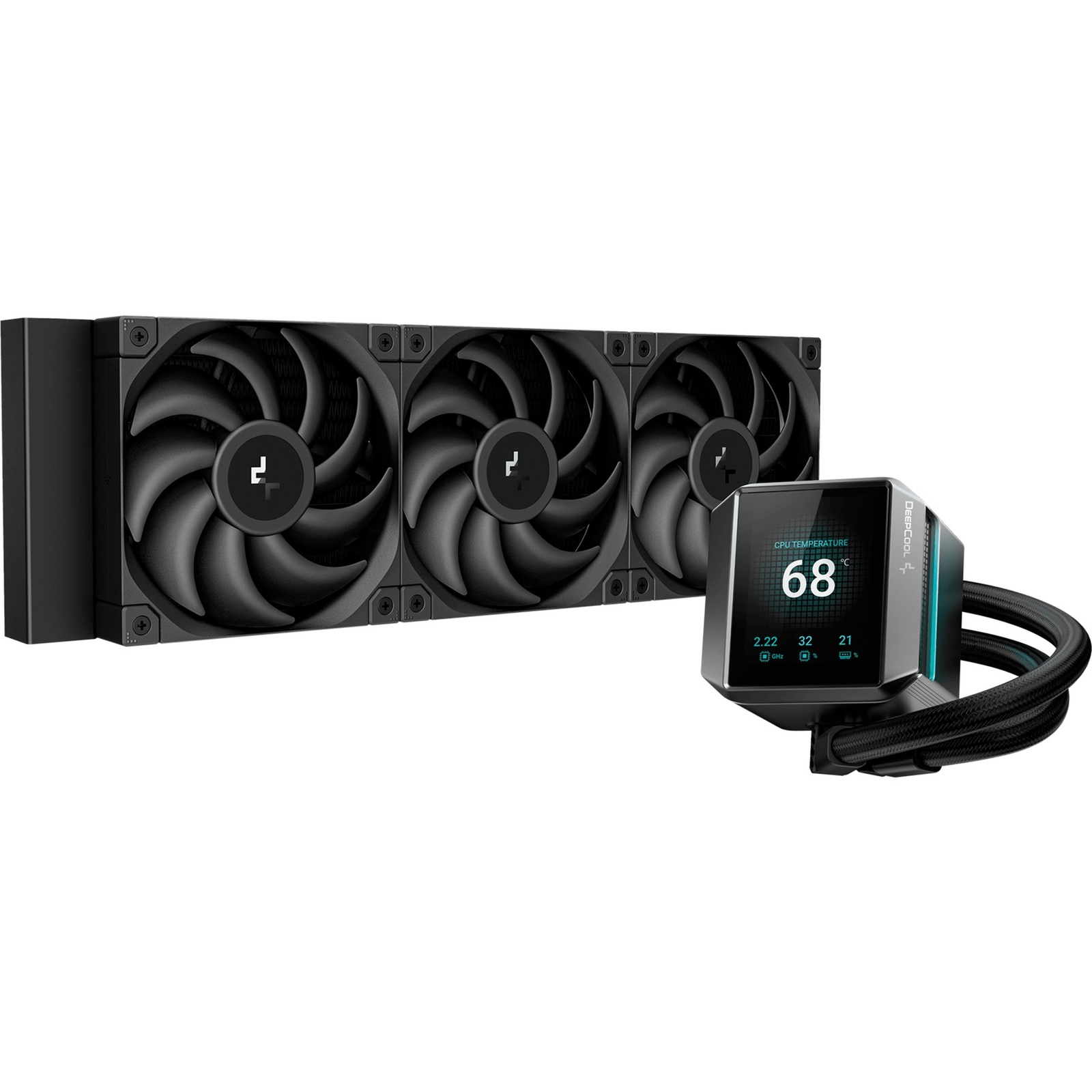 DeepCool Mystique 360 AiO Processzor Vízhűtő RGB LED Kijelzővel (R-LX750-BKDSNMP-G-1)