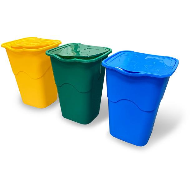 HEIDRUN Szemetes készlet, 3× 50 l (8010059014394)