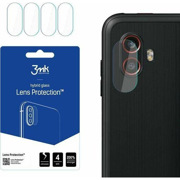 Комплект от 4 x 3MK фолио за защита на обектива на камерата, за Samsung Galaxy Xcover 6 Pro, хибридна структура, 7H, 0,3 mm, прозрачно