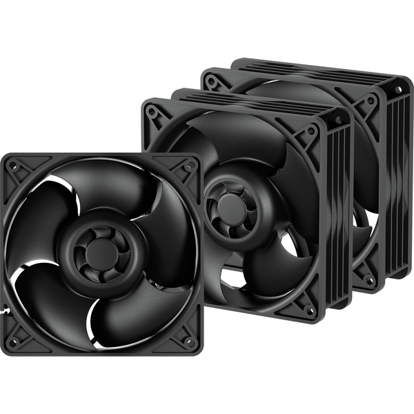ARCTIC S12038-8K - 3 Pack Computerkabinet Ventilator 12 cm Sort 3 stk