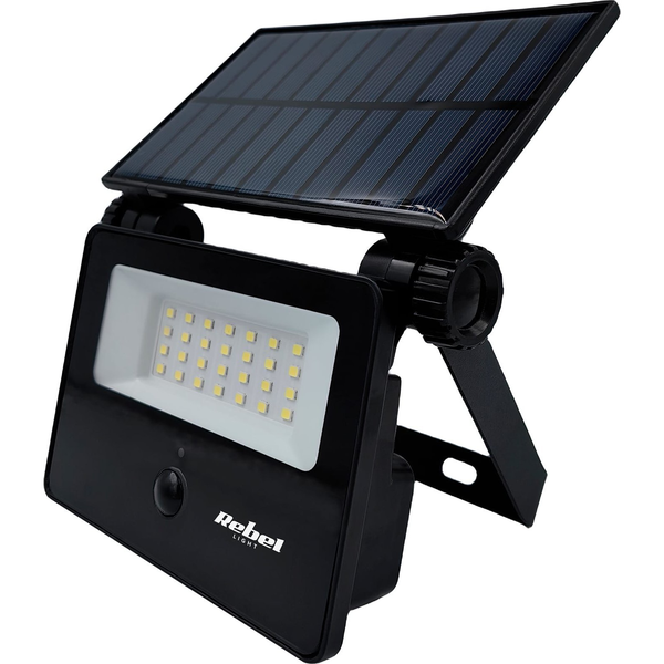 Stenski solarni reflektor s senzorjem gibanja 6W IP54 6500K
