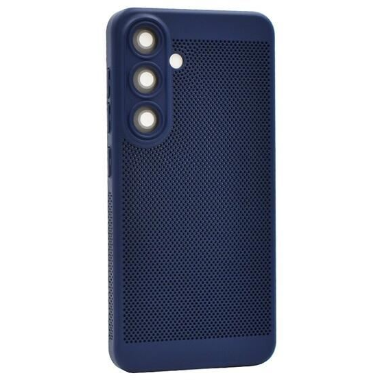 Gigapack Samsung Galaxy A55 5G (SM-A556) légáteresztő, lyukacsos műanyag tok sötétkék (GP-154121) (GP-154121)