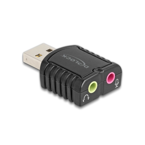 Delock Külső USB hangkártya 24 bit / 96 kHz Plug & Play mód Windows, MAC, Linux, Chrome operációs rendszerekhez (65964)