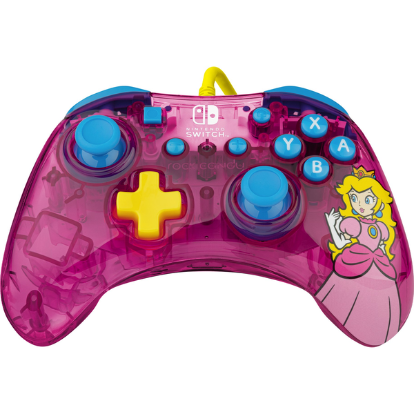 PDP Rock Candy: Bubblegum Peach Rózsaszín, Áttetsző USB Gamepad Analóg/digitális Nintendo Switch, Nintendo Switch Lite, Nintendo Switch OLED