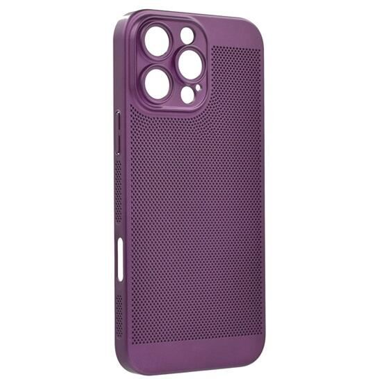 Gigapack Apple iPhone 16 Pro légáteresztő, lyukacsos műanyag tok lila (GP-159937) (GP-159937)