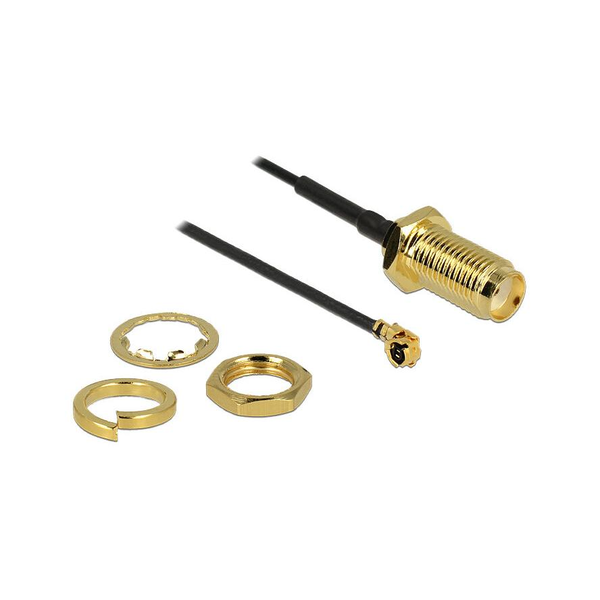 Delock SMA -> MHF/U.FL M/F antenna kábel 0.07m fekete