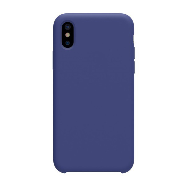 NILLKIN FLEX PURE szilikon telefonvédő (ultravékony, környezetbarát, mikrofiber plüss belső, matt) SÖTÉTKÉK [Apple iPhone XS 5.8]