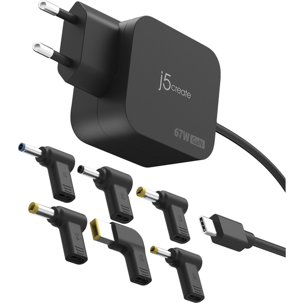 j5create JUP1565DCE-EN зарядно за мобилни устройства Универсален Черен Променлив ток (AC) На закрито