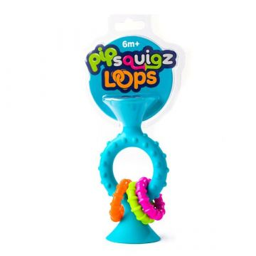 Fatbrain Fat Brain Toys: Rágható csörgő karikákkal - türkiz (F166ML) (F166ML)