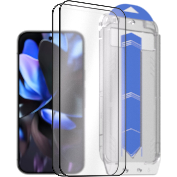 AlzaGuard Glass EasyFit DustFree 2 Pack Google Pixel 9 / 9 Pro 2.5D üvegfólia + felhelyező keret