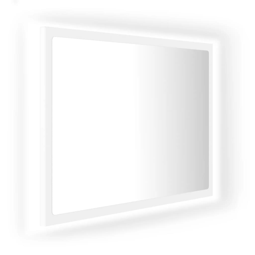 fehér akril LED-es fürdőszobai tükör 60 x 8,5 x 37 cm (804916)
