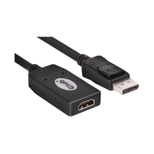 CLUB3D DisplayPort to HDMI Adapter Cable 0,13 M Fekete