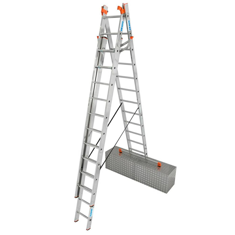 Krause Tribilo Létrafokos Sokcélú Létra 3X12 Fokos Lépcsőfunkcióval (129789)