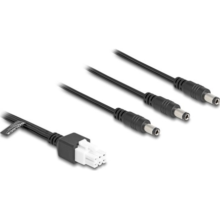 DELOCK Kabel Mini-Fit 4,2mm 6 Pin St > 3x DC 5,5x2,5mm St 1m