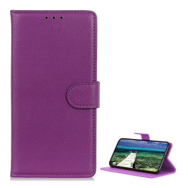 Tok álló, bőr hatású (FLIP, oldalra nyíló, asztali tartó funkció, prémium) LILA [OnePlus 10 Pro 5G] (5996591153377)