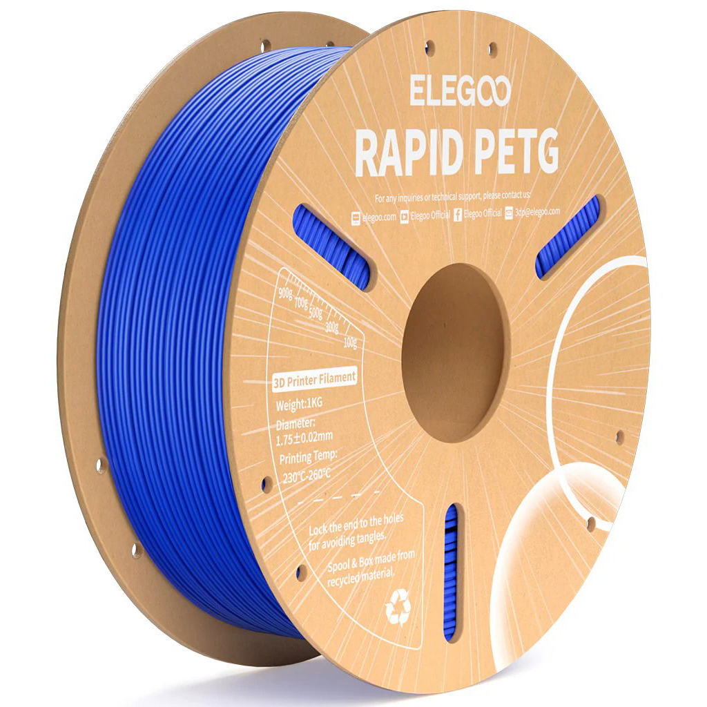 Elegoo RAPID PETG - 1,75mm, 1kg, Cardboard Spool, Blue (ELEEG240450)