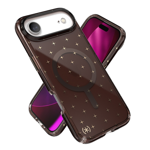 SPECK Presidio Lux Glitter MagSafe tok iPhone Air fekete-átlátszó