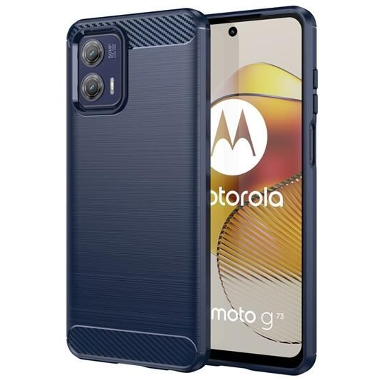 Gigapack Motorola Moto G73 szálcsiszolt, karbon mintás tok sötétkék (GP-139469) (GP-139469)